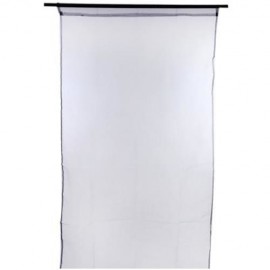1 X 2M PURE COLOR SHEER VOILE WALL ROOM DIVIDER WINDOW CURTAIN (BLACK)