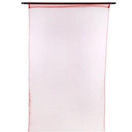 1 X 2M PURE COLOR SHEER VOILE WALL ROOM DIVIDER WINDOW CURTAIN (RED)