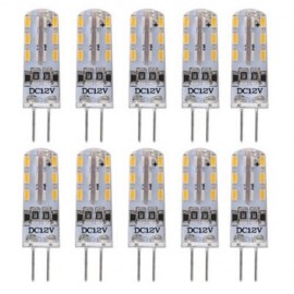 LIGHTME 10PCS G4 DC12V 1.5W SMD 3014 LED DIMMABLE BULB WITH 24 LEDS (WARM WHITE LIGHT)