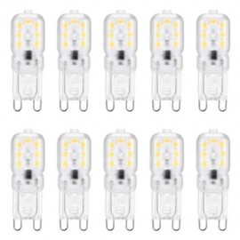 LIGHTME 10PCS AC 220V 2W G9 SMD 2835 LED LAMP WITH 14 LEDS (WARM WHITE LIGHT)