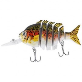 PROBEROS 10CM 6 PART LONG LIP WEEVER SHAPE CRANKBAIT HOOK LURE FISHING BAIT FOR OUTDOOR AC