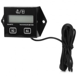 HEXIANG B707 12V 5W DIGITAL ENGINE TACH TACHOMETER HOUR METER GAUGE RESETTABLE INDUCTIVE F