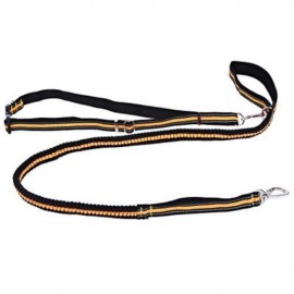 DUAL-HANDLE BUNGEE REFLECTIVE STITCHING ADJUSTABLE WAIST BELT DOG LEASH FOR RUNNING WALKIN DUAL-HANDLE BUNGEE REFLECTIVE STITCHING ADJUSTABLE WAIST BELT DOG LEASH FOR RUNNING WALKIN