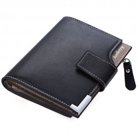 STYLISH SOLID COLOR WALLET FOR MEN (BLACK)