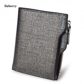 BABORRY STYLISH MEN BUSINESS WALLET WITH DETACHABLE CARD PHOTO HOLDER (GOLDEN)