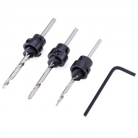 7PCS 3.18MM - 5.56MM HIGH SPEED STEEL DRILL BIT WOODWORKING TOOL (SILVER, PLASTIC CASE)