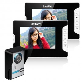 SY813FA12 7 INCHES VIDEO DOOR PHONE DOORBELL INTERCOM KIT 1 CAMERA 2 MONITOR WITH NIGHT VI