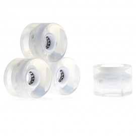 4PCS 60 X 45MM LED TRANSPARENT SKATEBOARD WHEELS (WHITE)
