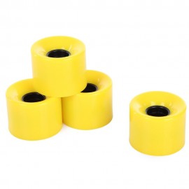 4PCS 60 X 45MM OUTDOOR PU MADE SKATEBOARDING WHEELS (YELLOW)