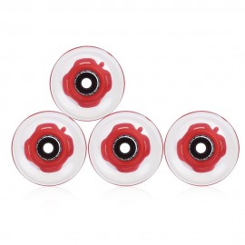 4PCS 60 X 45MM PU LED TRANSPARENT SKATEBOARDING WHEELS (RED)