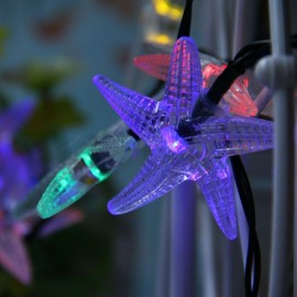 HX 30 STARFISH SHAPE SOLAR LED DECORATIVE LAMPS STRING LIGHT FOR CHRISTMAS FESTIVAL (COLOR