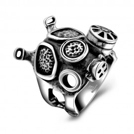 R182 316L STAINLESS STEEL NEW DESIGN FINGER RING FOR MAN (SILVER GRAY, SIZE 8/9/10/11)