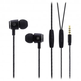 A8 IN-EAR SPORTS HEADSET VOICE CONTROL HEADPHONE EARPHONE STEREO MUSIC (BLACK)