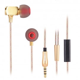 RX400 HIFI MUSIC IN-EAR EARPHONES IN-LINE CONTROL BRASS HOUSING NOISE CANCELING