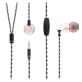 T - 006J 3.5MM HIFI IN-EAR EARPHONES MUSIC HEADPHONES (GOLDEN)