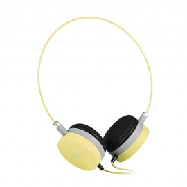 W3 COLORFUL DESIGN WIRED 3.5MM HEADPHONES (YELLOW)