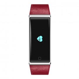 QS60 HEART RATE MEASURE SMART WRISTBAND WITH BREATH TRAINING PEDOMETER (RED)