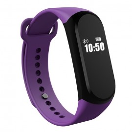 A16 BLE 4.0 ADI SENSOR HEART RATE SMART BRACELET WITH ALARM 30 DAYS STANDBY TIME (PURPLE)