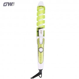 TRAVEL USEFUL SALON SPIRAL CERAMIC CURLING IRON HAIR CURLER (GREEN)