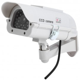 SOLAR ENERGY REALISTIC DUMMY SURVEILLANCE SECURITY CCTV STICKER CAMERA BLINKING RED LED LI