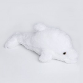 STUFFED CUTE FLASHING DOLPHIN PLUSH DOLL TOY BIRTHDAY CHRISTMAS GIFT FOR BABY (WHITE)