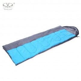 SHENGYUAN ENVELOPE STYLE THICKENED COTTON CAMPING SLEEPING BAG FOR HIKING (BLUE AND GRAY)