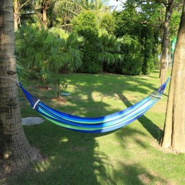 WATER RESISTANT TRAPEZE HAMMOCK SWING ANTI-ROLLOVER SLEEP BED (BLUE AND GREEN, SIZE 59.05 