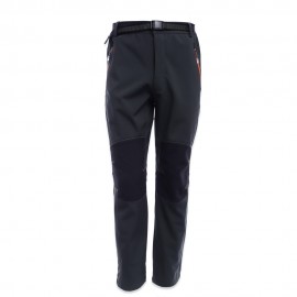 OUTDOOR HIKING TREKKING CLIMBING WINDPROOF WATER RESISTANT WARM SPORTS PANTS (GRAY, SIZE M