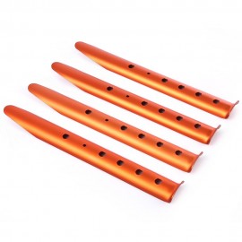 4PCS ALUMINUM ALLOY SNOWFIELD OR SAND USE TENT NAIL STAKES (ORANGE)