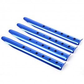 4PCS ALUMINUM ALLOY SNOWFIELD OR SAND USE TENT NAIL STAKES (BLUE)