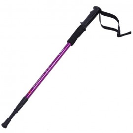 ALUMINUM ALLOY THREE SECTIONS ALPENSTOCK WITH STRAIGHT HANDLE (PURPLE)