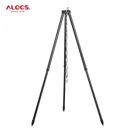HARD-ANODIZED ALUMINUM PICNIC CAMPFIRE TRIPOD BARBECUE COOKWARE