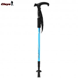 ADJUSTABLE WALKING HIKING STICK TREKKING TRAIL POLES CANES (BLUE)
