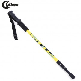 3 JOINT ANTI-SHOCK TREKKING STRAIGHT SHANK ALPENSTOCK (YELLOW)