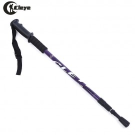 3 JOINT ANTI-SHOCK TREKKING STRAIGHT SHANK ALPENSTOCK (PURPLE)