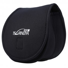 TRULINOYA SPINNING WHEEL BAG FISHING REEL PROTECTIVE COVER (BLACK, SIZE M/L/XL)