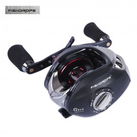 FISHDROPS 17   1BB LEFT RIGHT HAND GUN SHAPE FISHING BAITCASTING REEL (BLACK, LEFT HAND/RI