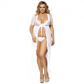 PLUS SIZE SEXY LACED LINGERIE (WHITE, SIZE XL/2XL/3XL)