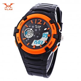 VILAM 14003S DUAL MOVT DIGITAL QUARTZ SPORTS WATCH CALENDAR ALARM CHRONOGRAPH DISPLAY WRIS
