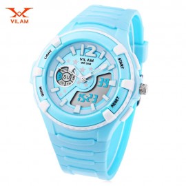 VILAM 14003S DUAL MOVT DIGITAL QUARTZ SPORTS WATCH CALENDAR ALARM CHRONOGRAPH DISPLAY WRIS