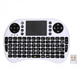 M2S 2.4GHZ WIRELESS QWERTY KEYBOARD TOUCHPAD WITH RECEIVER (WHITE, ENGLISH VERSION)