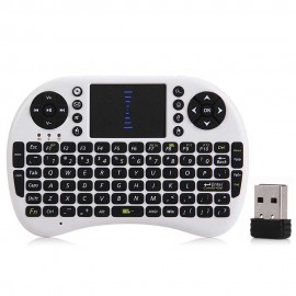 M2S 2.4GHZ WIRELESS QWERTY KEYBOARD TOUCHPAD WITH RECEIVER (WHITE, ENGLISH VERSION)