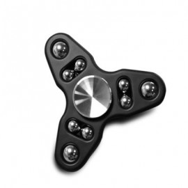 TRIANGLE GYRO STYLE HAND SPINNER STRESS RELIEVER PRESSURE REDUCING TOY (BLACK)