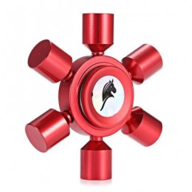 KELIMA ALUMINUM ALLOY ADHD FIDGET HAND SPINNER RUDDER SHAPE (RED)