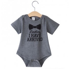 SWEET JEWEL COLLAR SHORT SLEEVE BOWKNOT LETTER PRINTED NEWBORN BABIES ROMPER