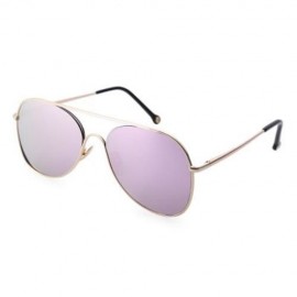 STYLISH FEMALE HOLLOW DESIGN COLOR COATED METAL FRAME SUNGLASSES (PINK)