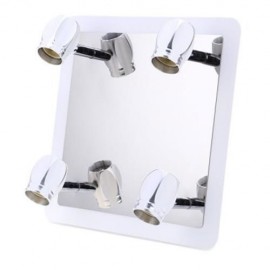 LIGHTME GU10 MODERN 4 X 3W FRONT MIRROR LIGHT 360 DEGREE ROTATING WALL FIXTURE LAMP (SILVE