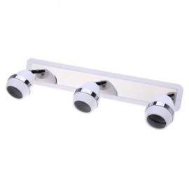 LIGHTME GU10 THREE HEADS MIRROR LIGHT 360 DEGREE ROTATING BALL SHAPED LAMP (WHITE)