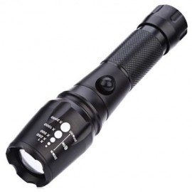 TONGMING AK - T6E T6 10W 500LM LED FLASHLIGHT WITH BATTERY CHARGER (BLACK)