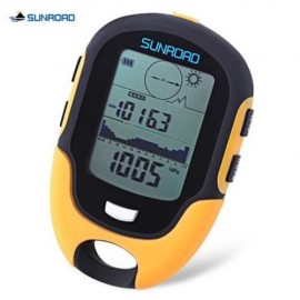 SUNROAD OUTDOOR MULTIFUNCTIONAL WATERPROOF LCD DIGITAL COMPASS BAROMETER ALTIMETER (ORANGE